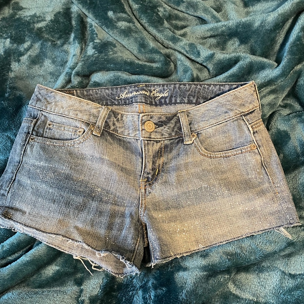 American eagle sparkle jean shorts